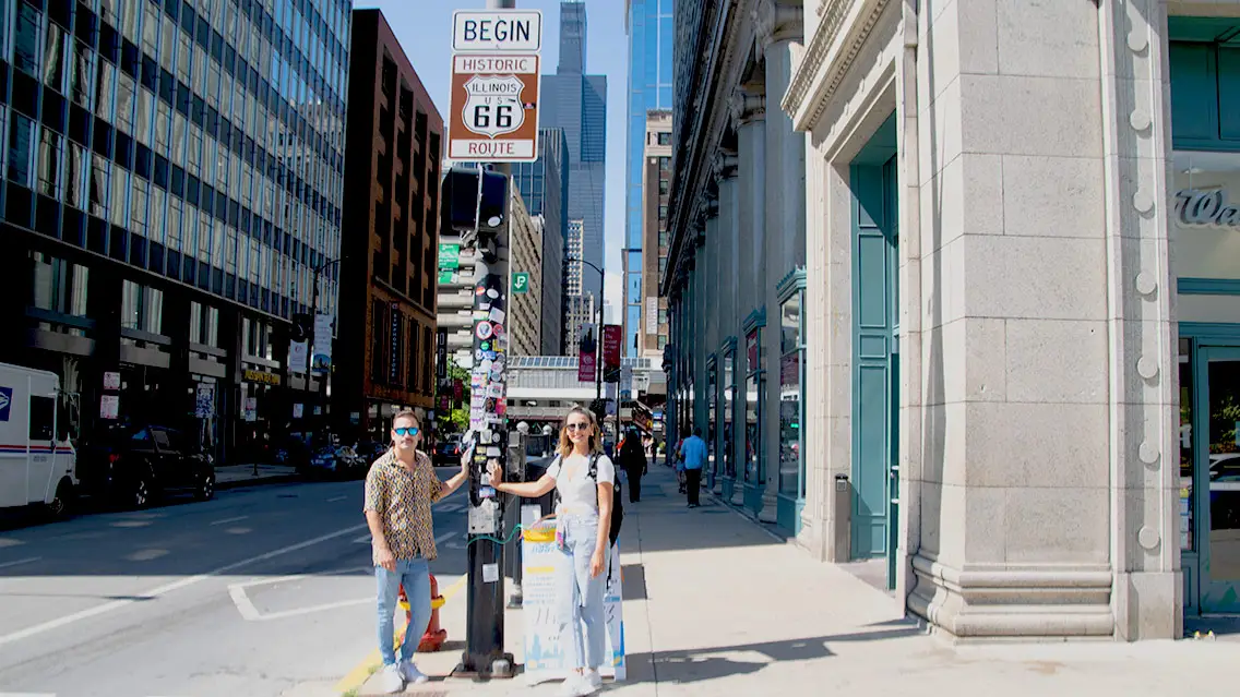 Señal de inicio de la Ruta 66​