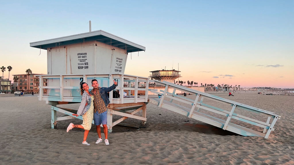 Atardecer en Santa Monica Beach​