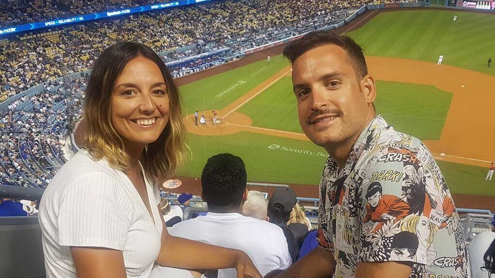 Partido de béisbol de Los Ángeles Dodgers, en el Dodger Stadium