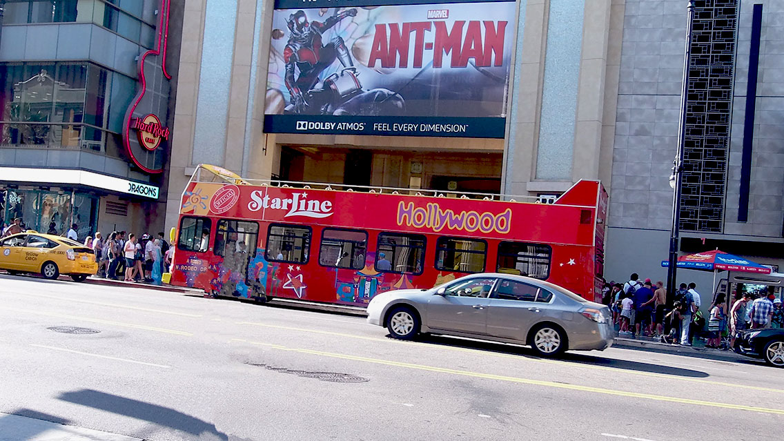 Autobús turístico zona Hollywood