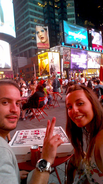 Puedes comer en la calle de Times Square