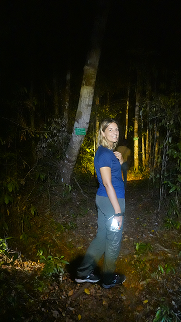 Excursión nocturna por la selva de Borneo