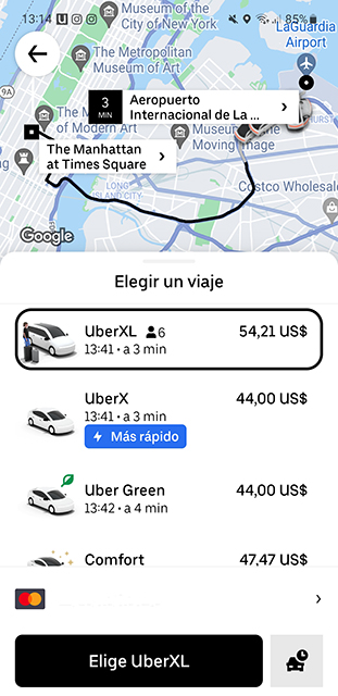 Uber Aeropuerto LaGuardia