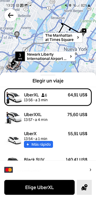 Uber Aeropuerto Internacional Newark