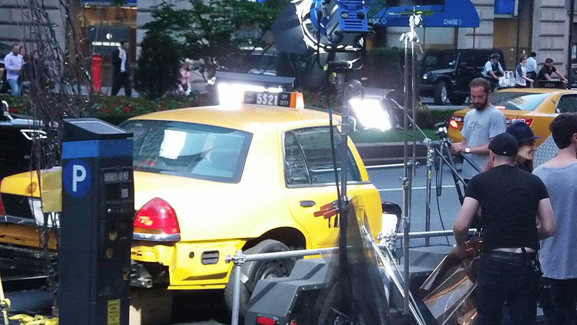 Rodaje de una película en Nueva York