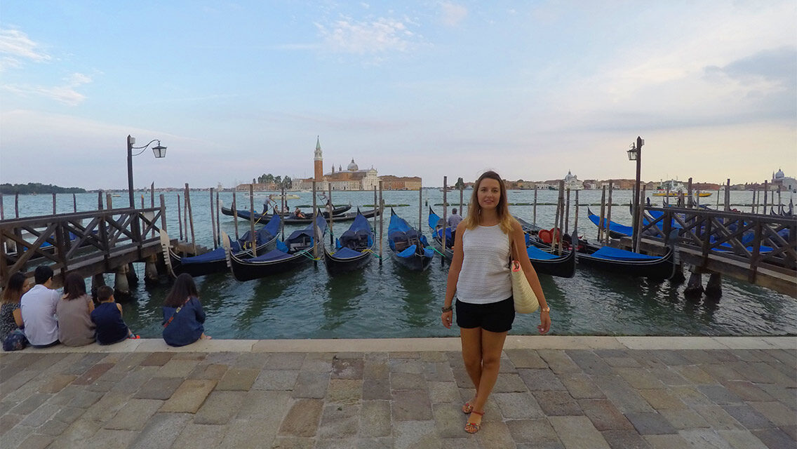 Atardecer con las vistas de la Basílica San Giorgio Maggiore