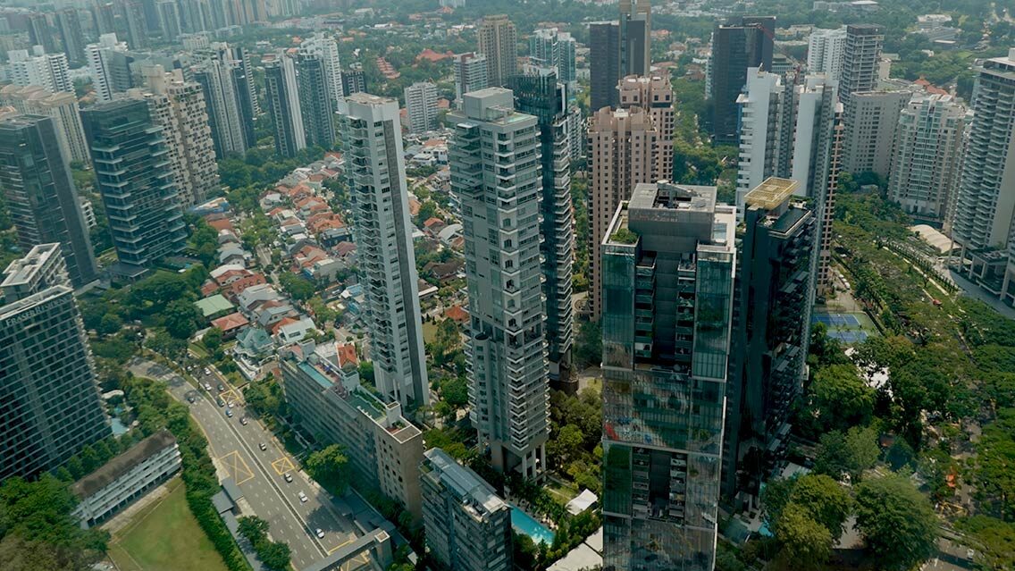 Vistas panorámicas de Singapur