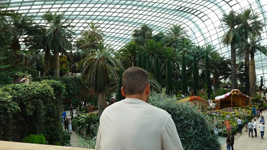 Vistas del jardín de flores