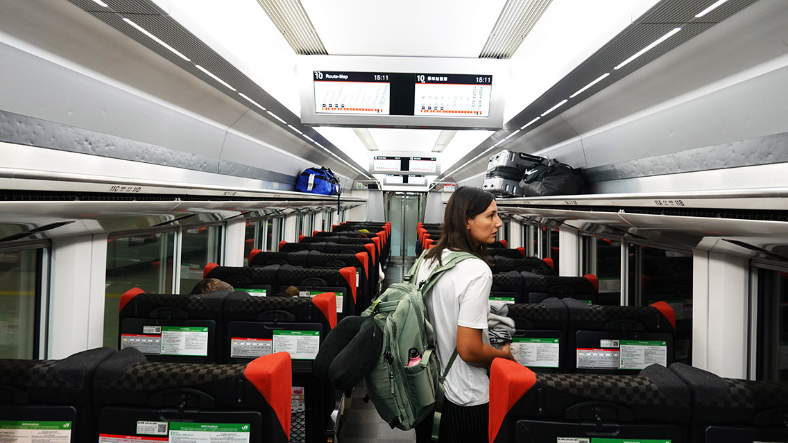 Interior de un tren bala