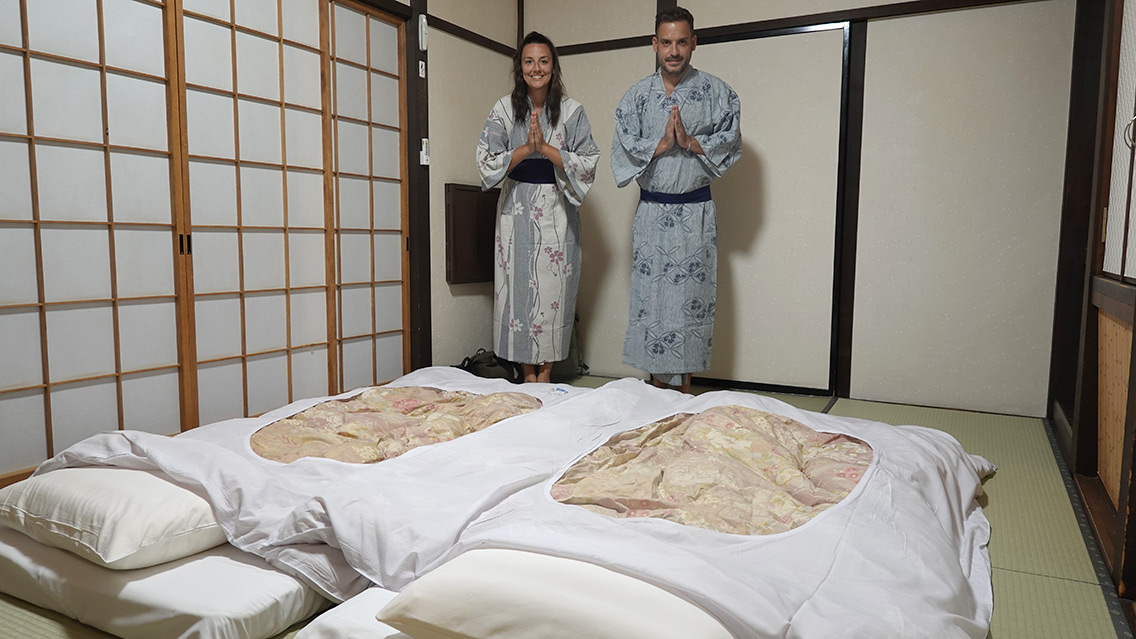 Camas japonesas conocidas como futón