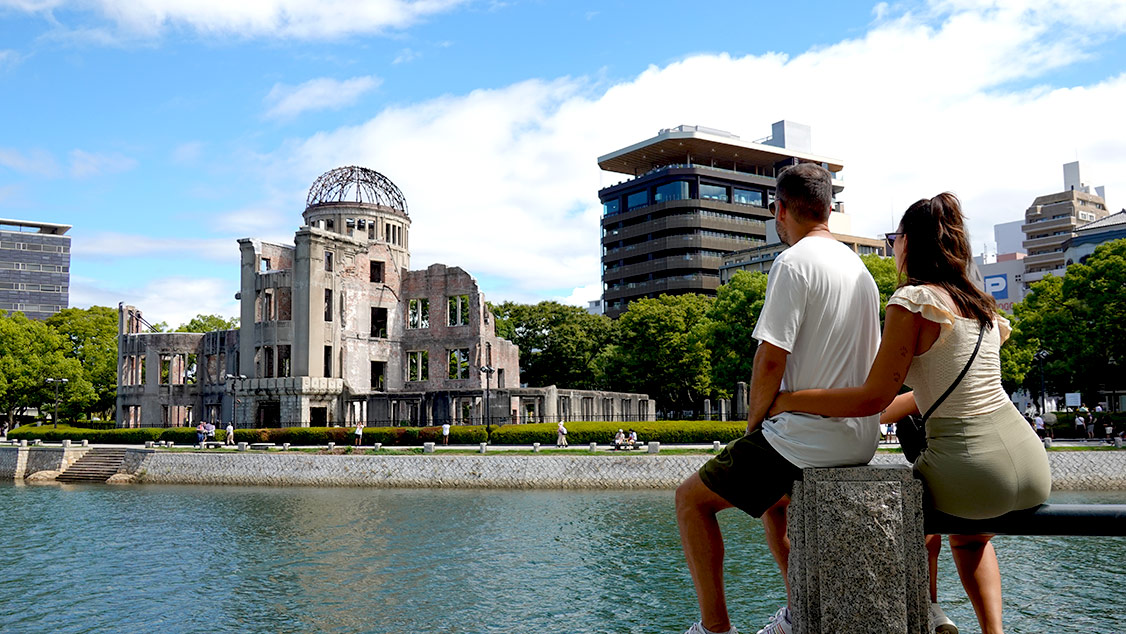 Vista de un edificio de Hiroshima
