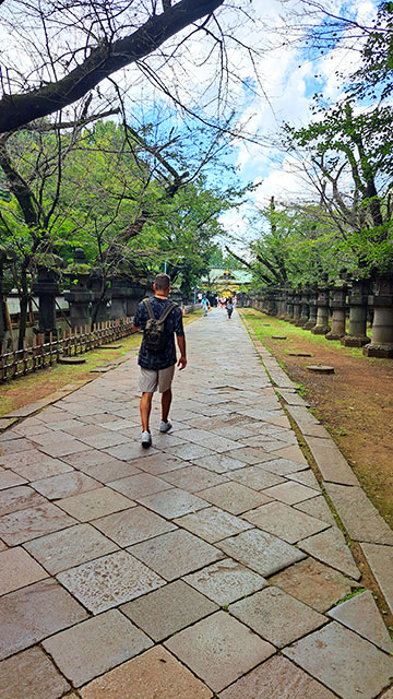 Camino hacia santuario del parque de Ueno