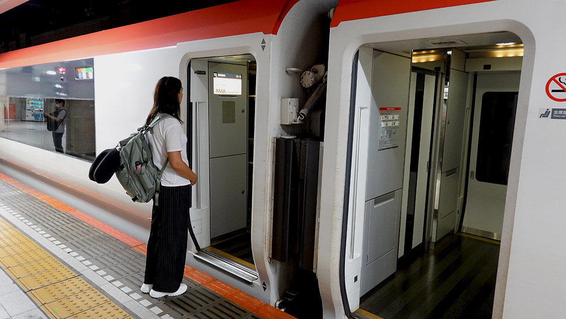 Entrada a un tren bala de Japón