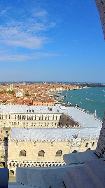 Vistas desde la torre 36'º de Venecia