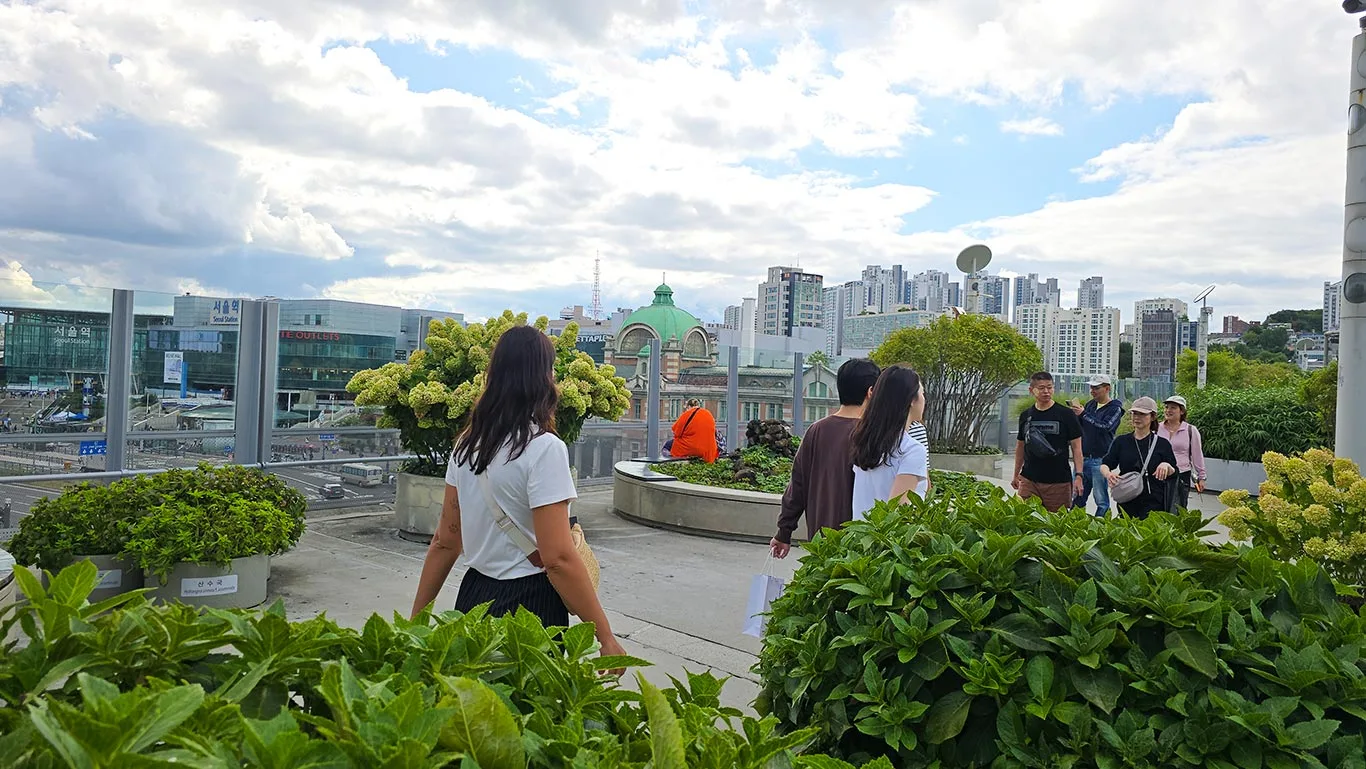Vistas de la zona de la estación de Seúl