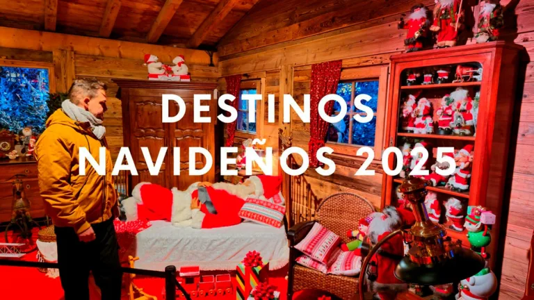 Dos viajeros viajando navidad