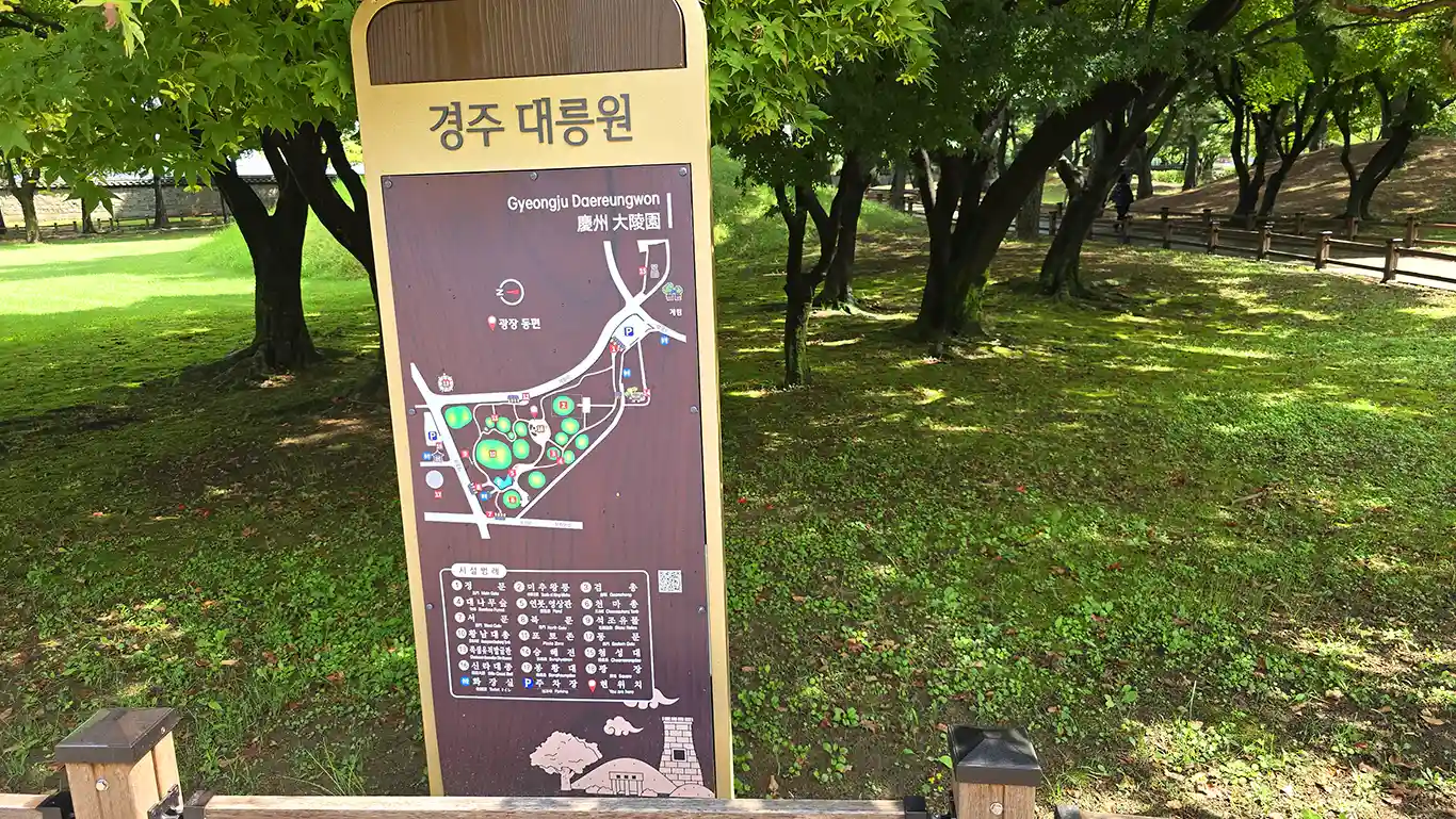 Mapa informativo de las tumbas a visitar