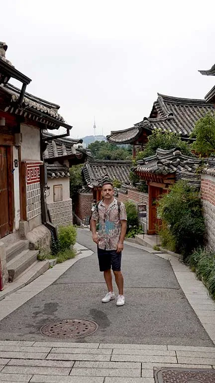 Calle de casas tradicionales Hanok