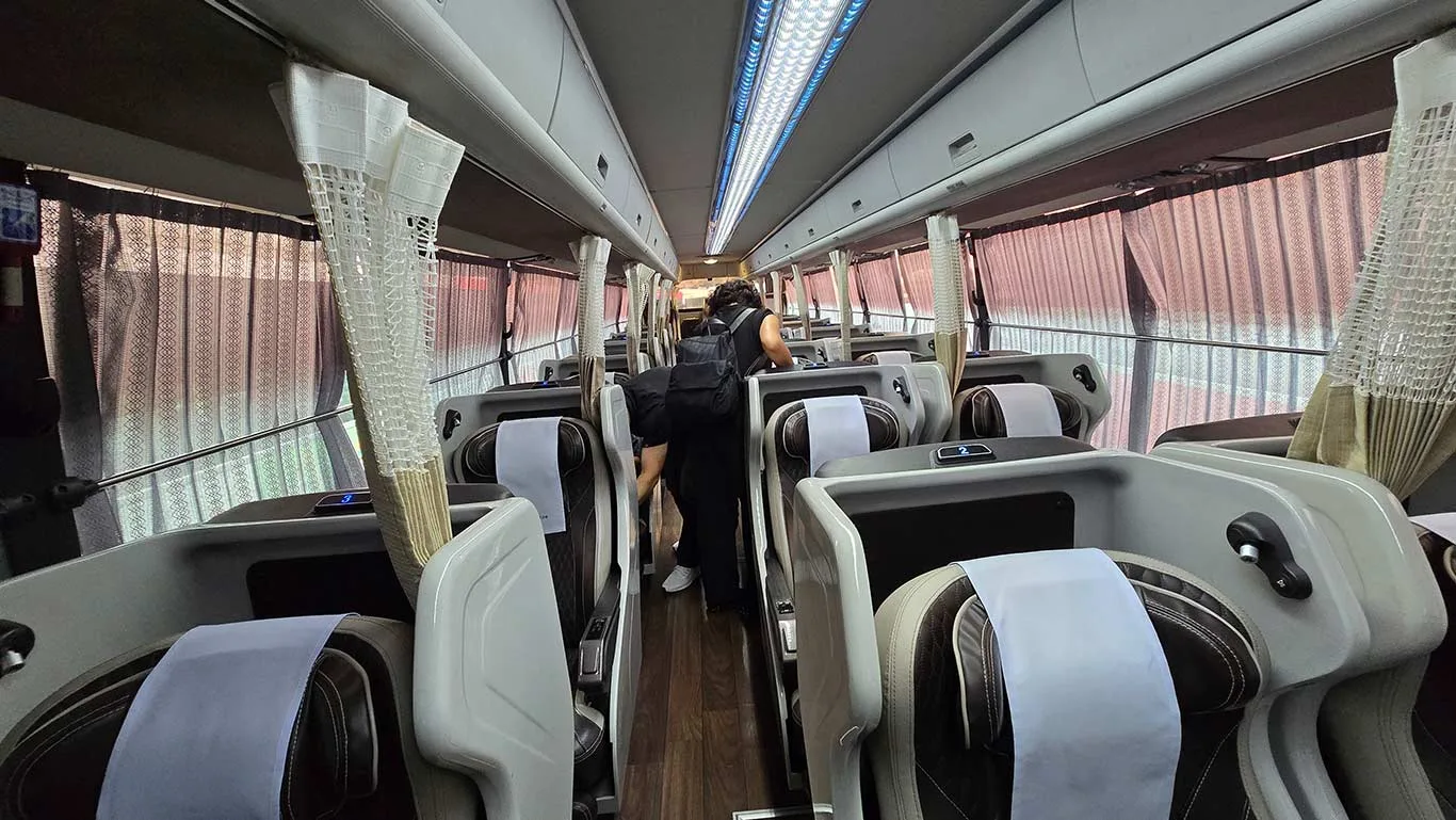 Asientos del autobús de Busan a Jeonju