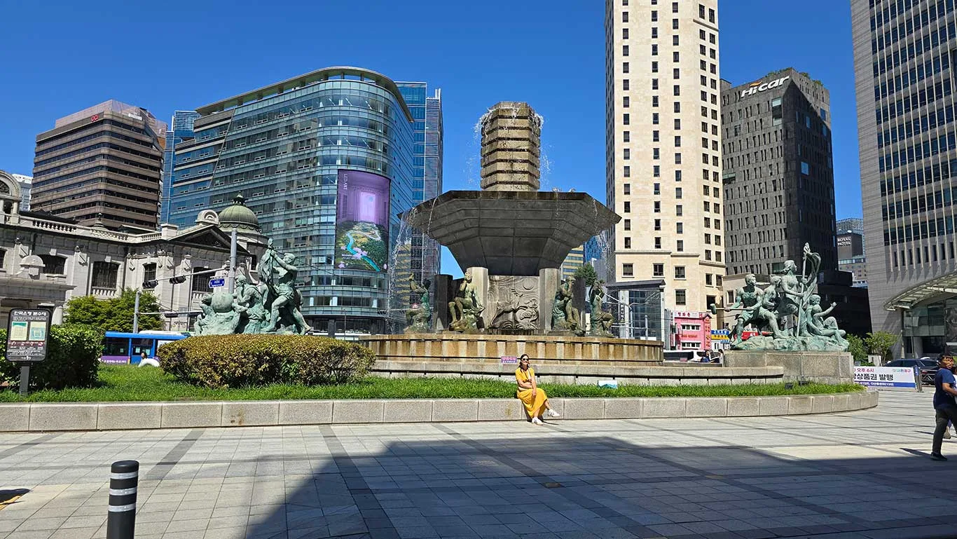 Calle de un barrio de Seúl