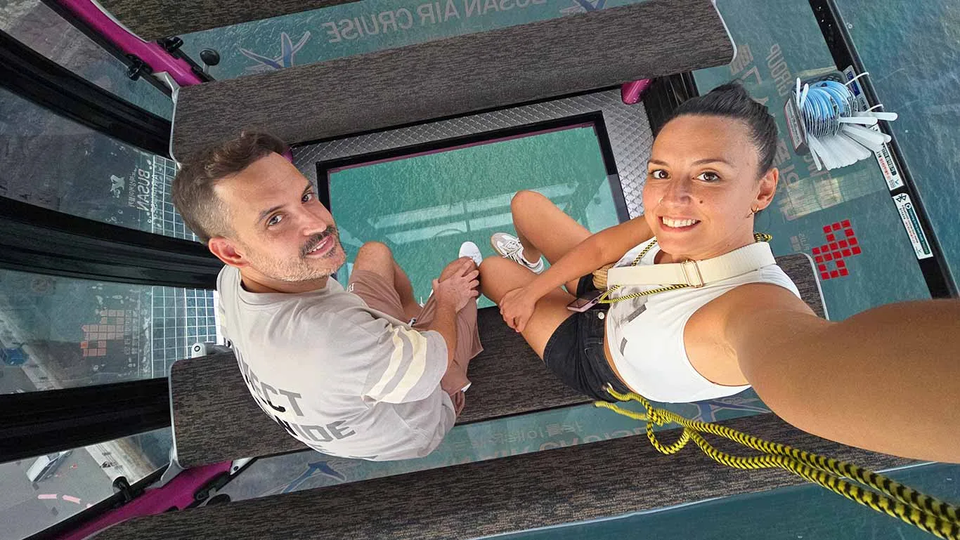 Teleférico de suelo de cristal