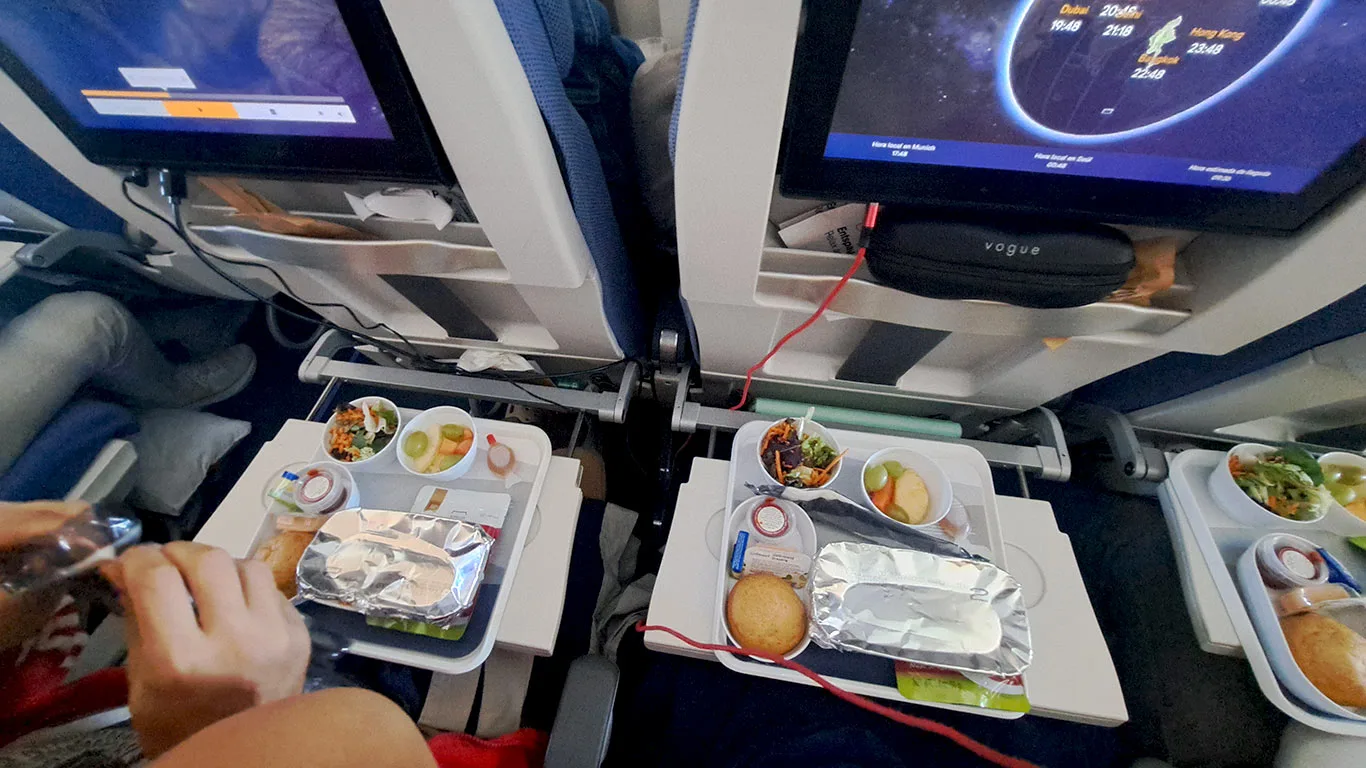 Comiendo en el vuelo a Súl
