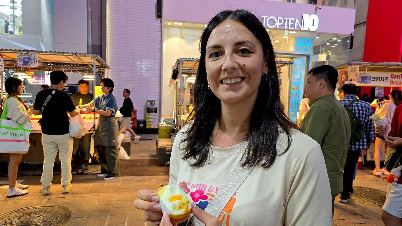 mercado callejero de la calle Myeongdong