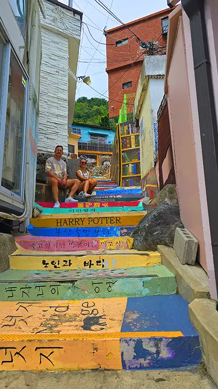 escaleras de colores de Busan