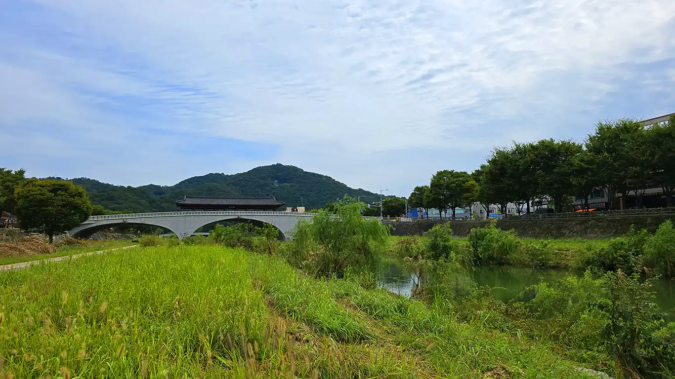vistas del puente y del río